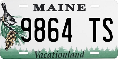 ME license plate 9864TS