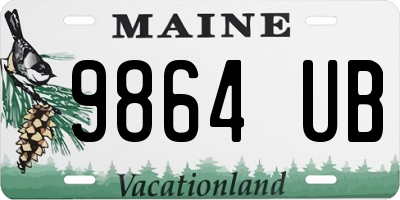 ME license plate 9864UB