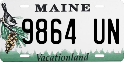 ME license plate 9864UN