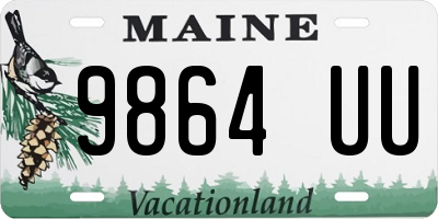 ME license plate 9864UU