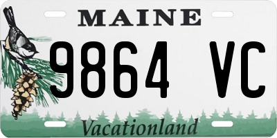 ME license plate 9864VC