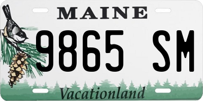 ME license plate 9865SM