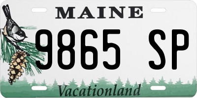 ME license plate 9865SP