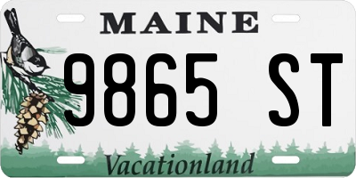 ME license plate 9865ST