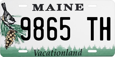 ME license plate 9865TH