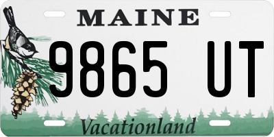 ME license plate 9865UT