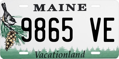 ME license plate 9865VE