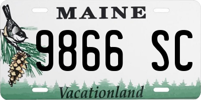 ME license plate 9866SC