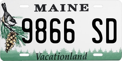 ME license plate 9866SD