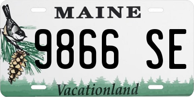ME license plate 9866SE