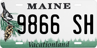 ME license plate 9866SH