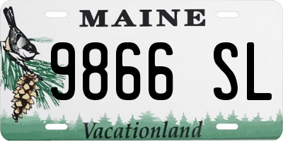 ME license plate 9866SL