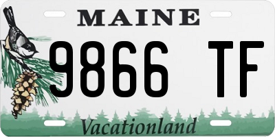 ME license plate 9866TF