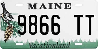 ME license plate 9866TT