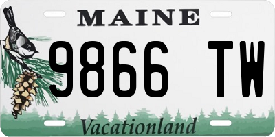 ME license plate 9866TW