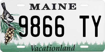 ME license plate 9866TY