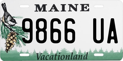 ME license plate 9866UA