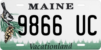 ME license plate 9866UC