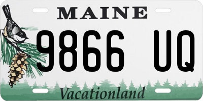 ME license plate 9866UQ