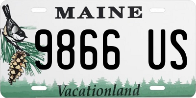 ME license plate 9866US