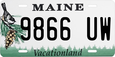 ME license plate 9866UW