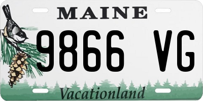 ME license plate 9866VG