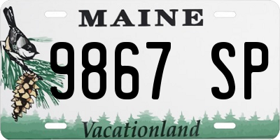ME license plate 9867SP