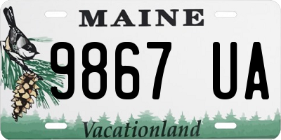 ME license plate 9867UA