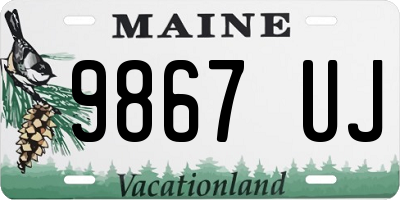 ME license plate 9867UJ