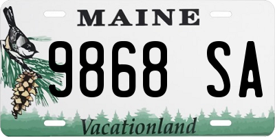 ME license plate 9868SA