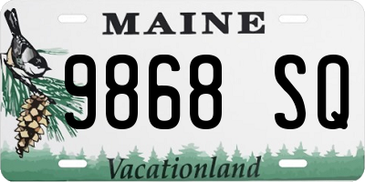 ME license plate 9868SQ