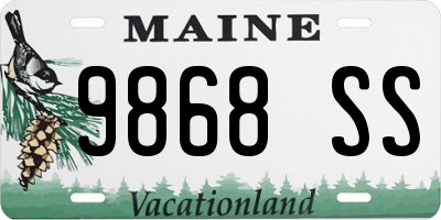 ME license plate 9868SS
