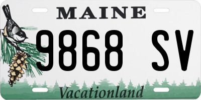 ME license plate 9868SV