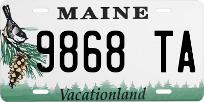 ME license plate 9868TA