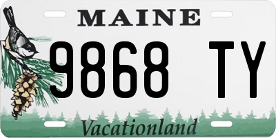 ME license plate 9868TY