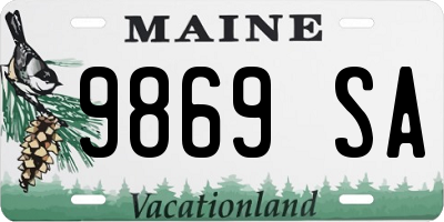 ME license plate 9869SA