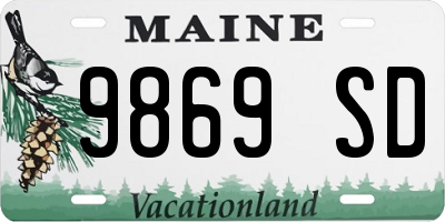 ME license plate 9869SD