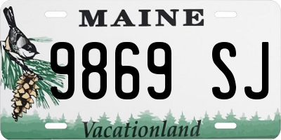 ME license plate 9869SJ
