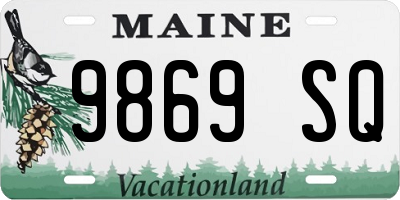 ME license plate 9869SQ