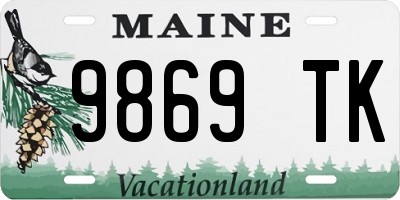 ME license plate 9869TK