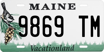 ME license plate 9869TM
