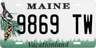 ME license plate 9869TW
