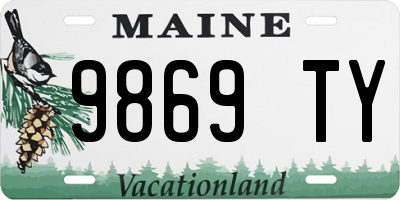 ME license plate 9869TY