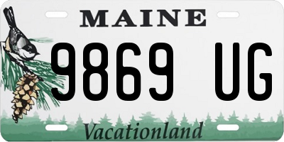 ME license plate 9869UG