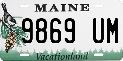ME license plate 9869UM