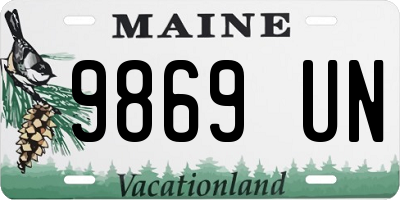 ME license plate 9869UN