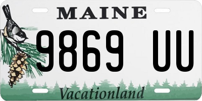 ME license plate 9869UU