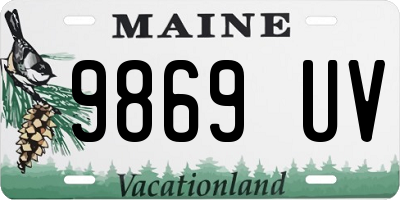 ME license plate 9869UV