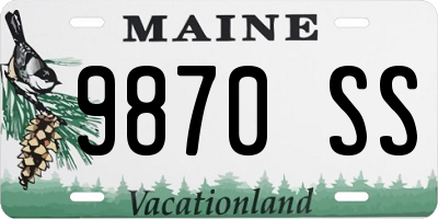 ME license plate 9870SS