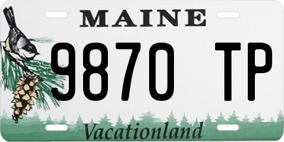 ME license plate 9870TP